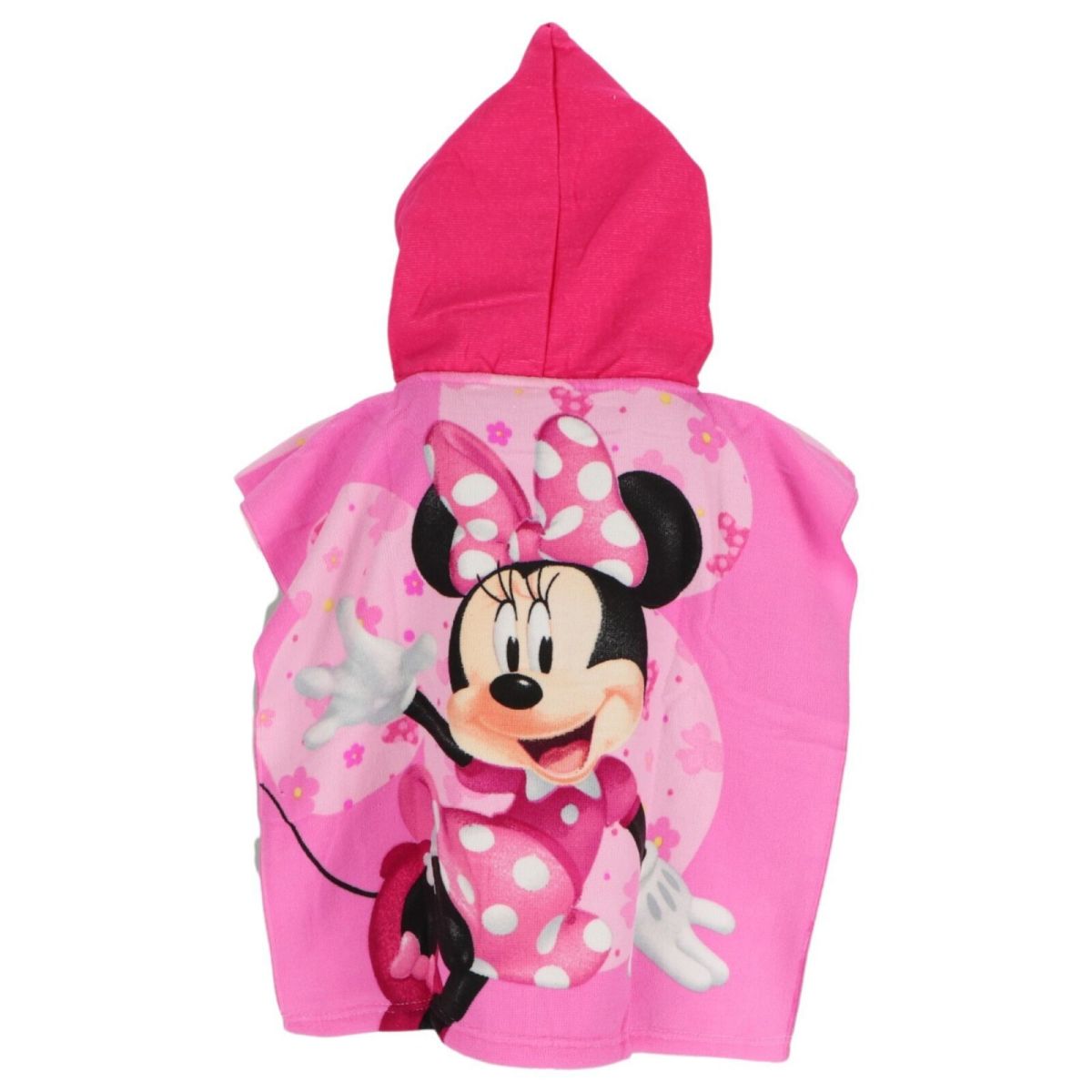 Prosop poncho copii Minnie Mouse, 50x100 cm, multicolor, roz, So Fun, prosop cu glugă, moale și absorbant - imagine 3