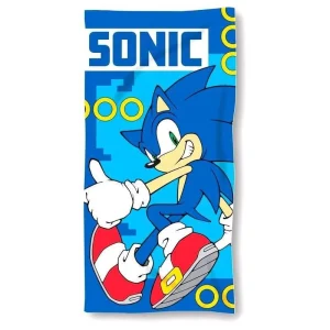 Prosop baie copii Sonic the Hedgehog, 70x140 cm, multicolor, The Hagedog, prosop mare din bumbac, absorbant și moale